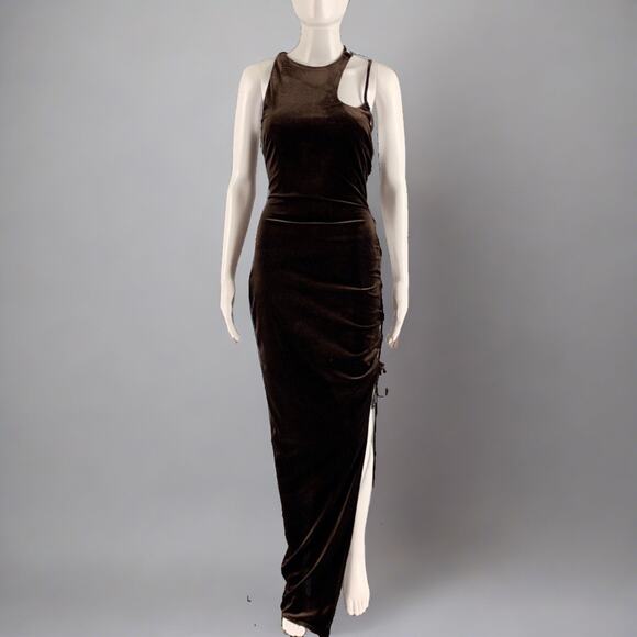 MONSE Size 2 Brown Polyester Blend Gown - Picture 1 of 8